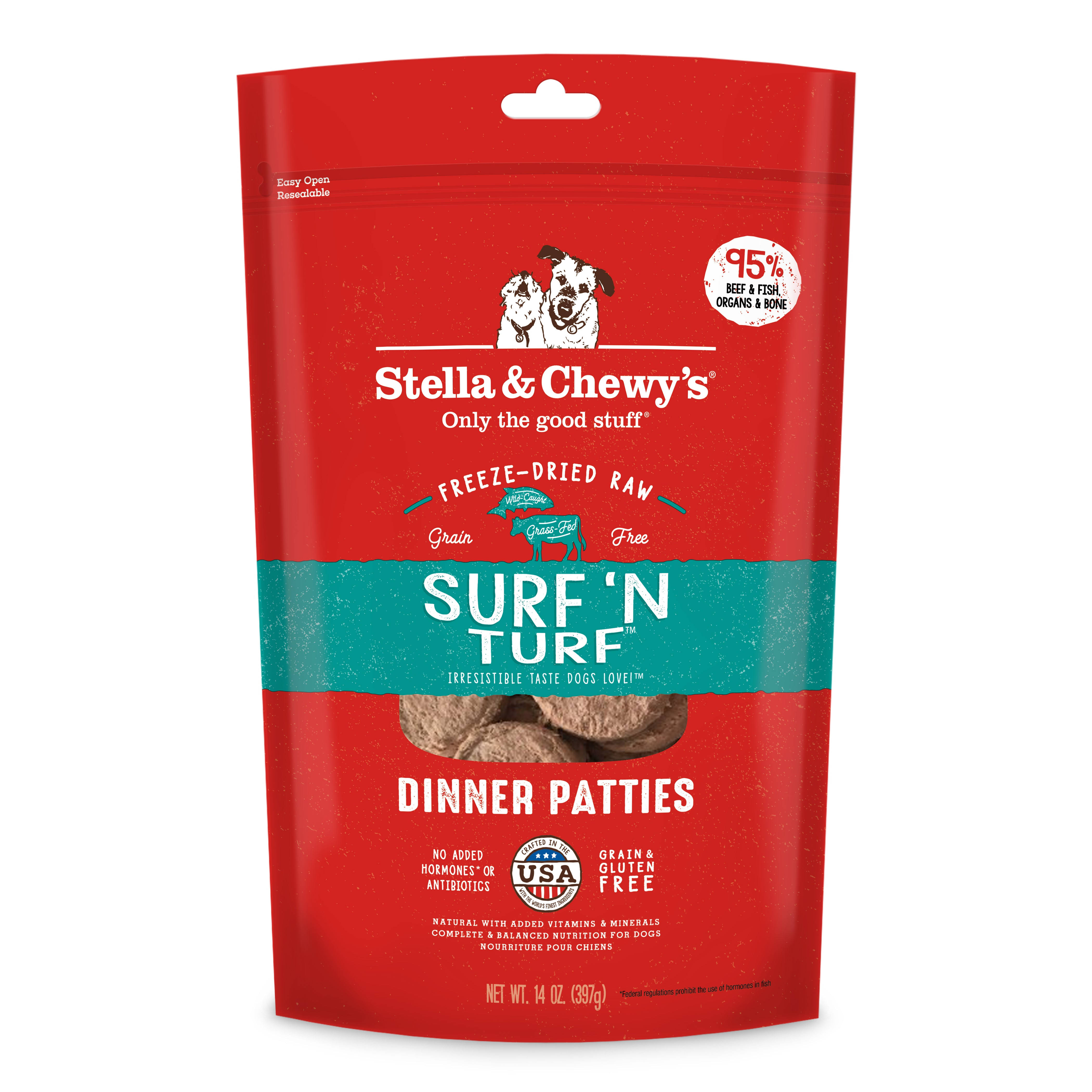 Stella & Chewy's Freeze Dried Dog Food - Surf & Turf Dinner, 16oz