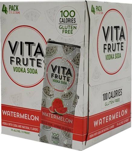 Vita Frute Watermelon Vodka Soda 4pk