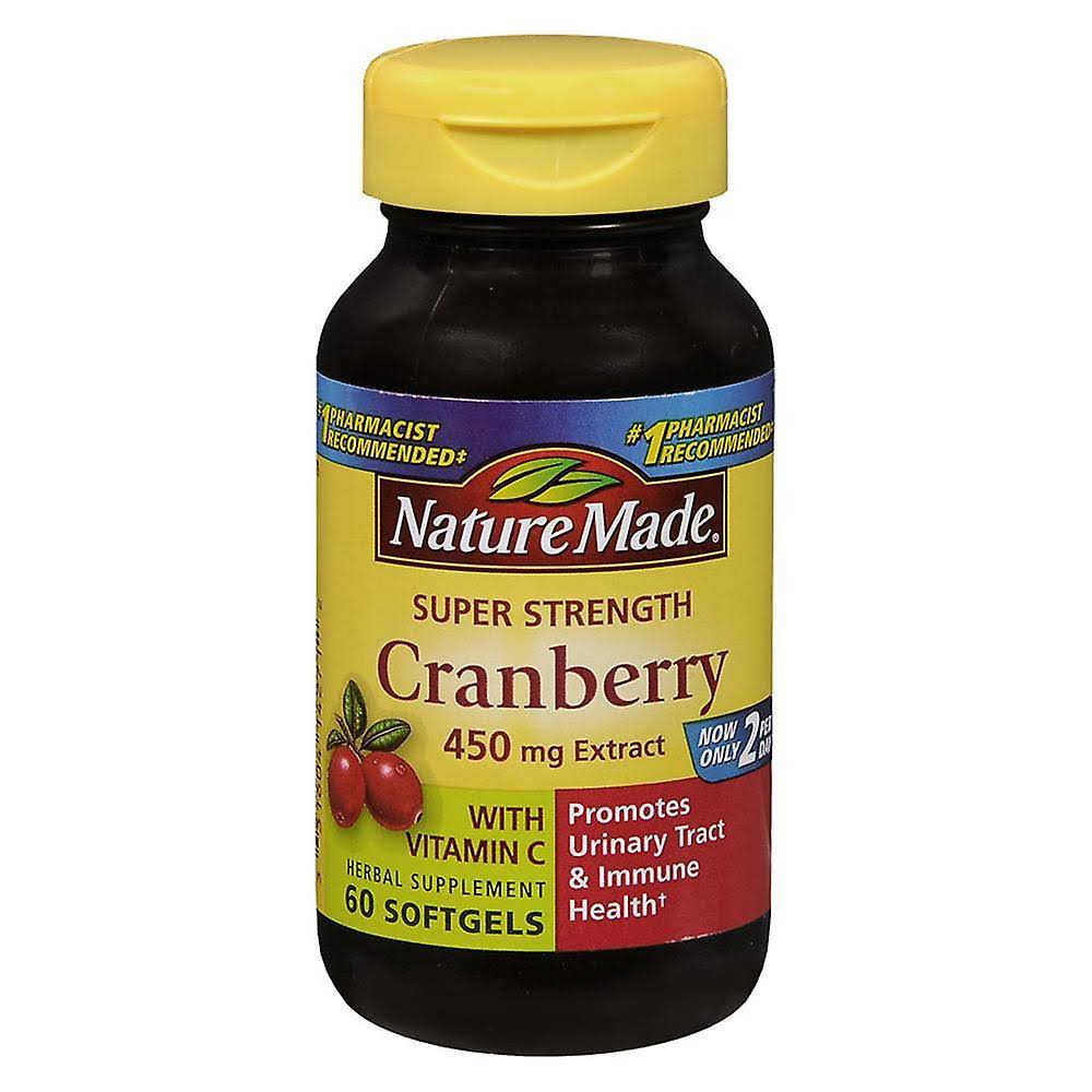 Nature Made Super Strength Cranberry Extract Supplement - 450mg, 60 Softgels