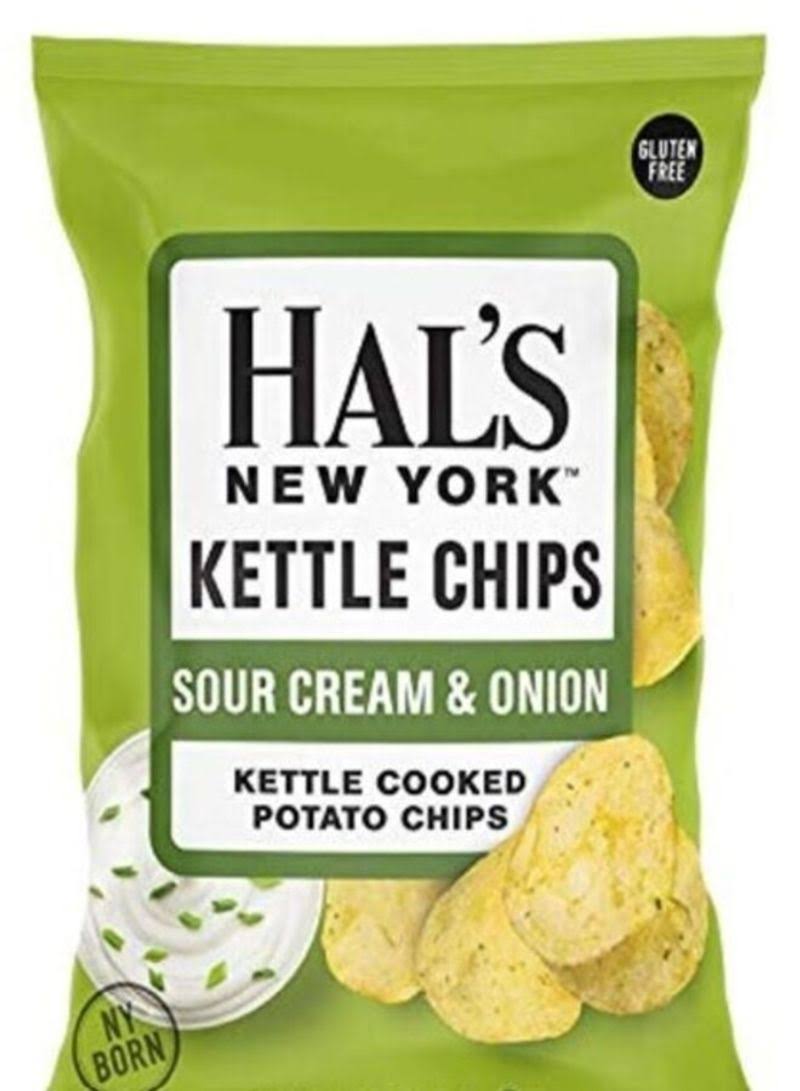 Hal's New York Seltzer Sour Cream & Onion Kettle Cooked Potato Chips