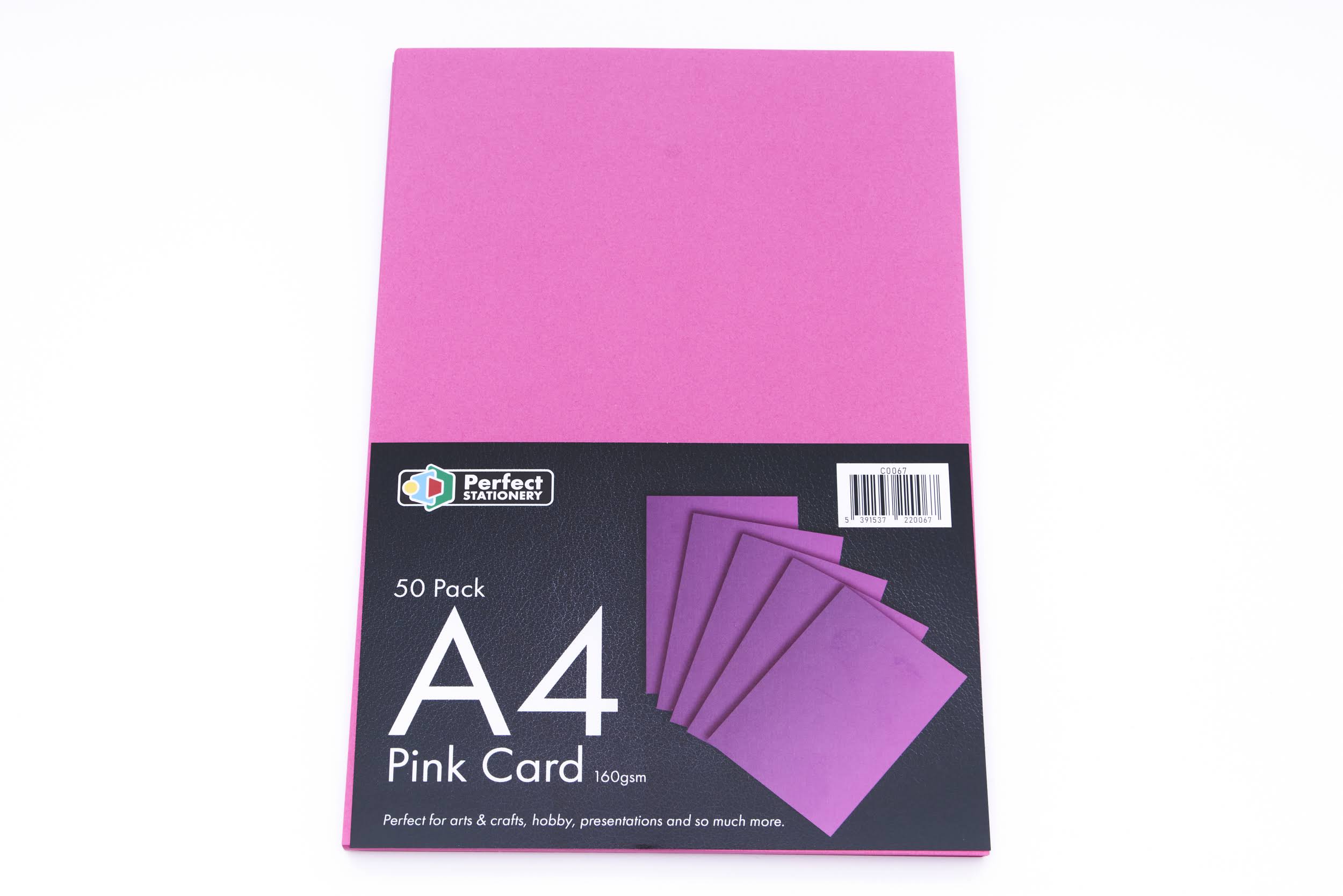 A4 Card Pink 160Gsm 50 Pack