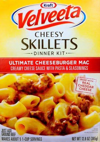 Kraft Velveeta Cheesy Skillets Dinner Kit - Ultimate Cheese Burger Mac, 12.8oz
