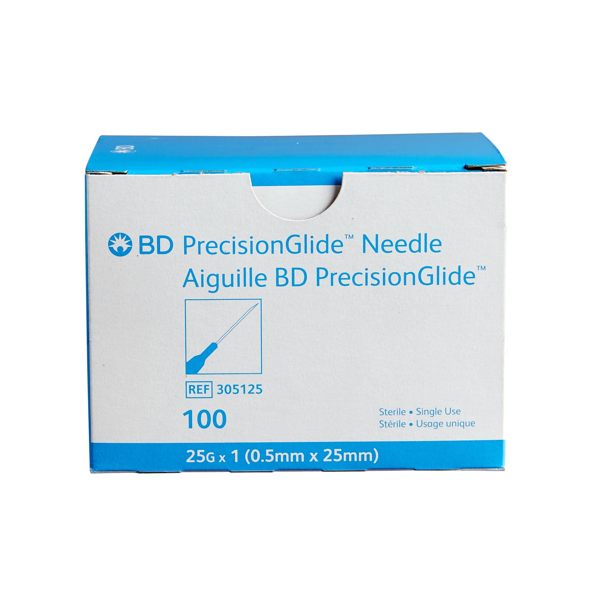 BD 25g x 1" Needle (100/Box) 305125