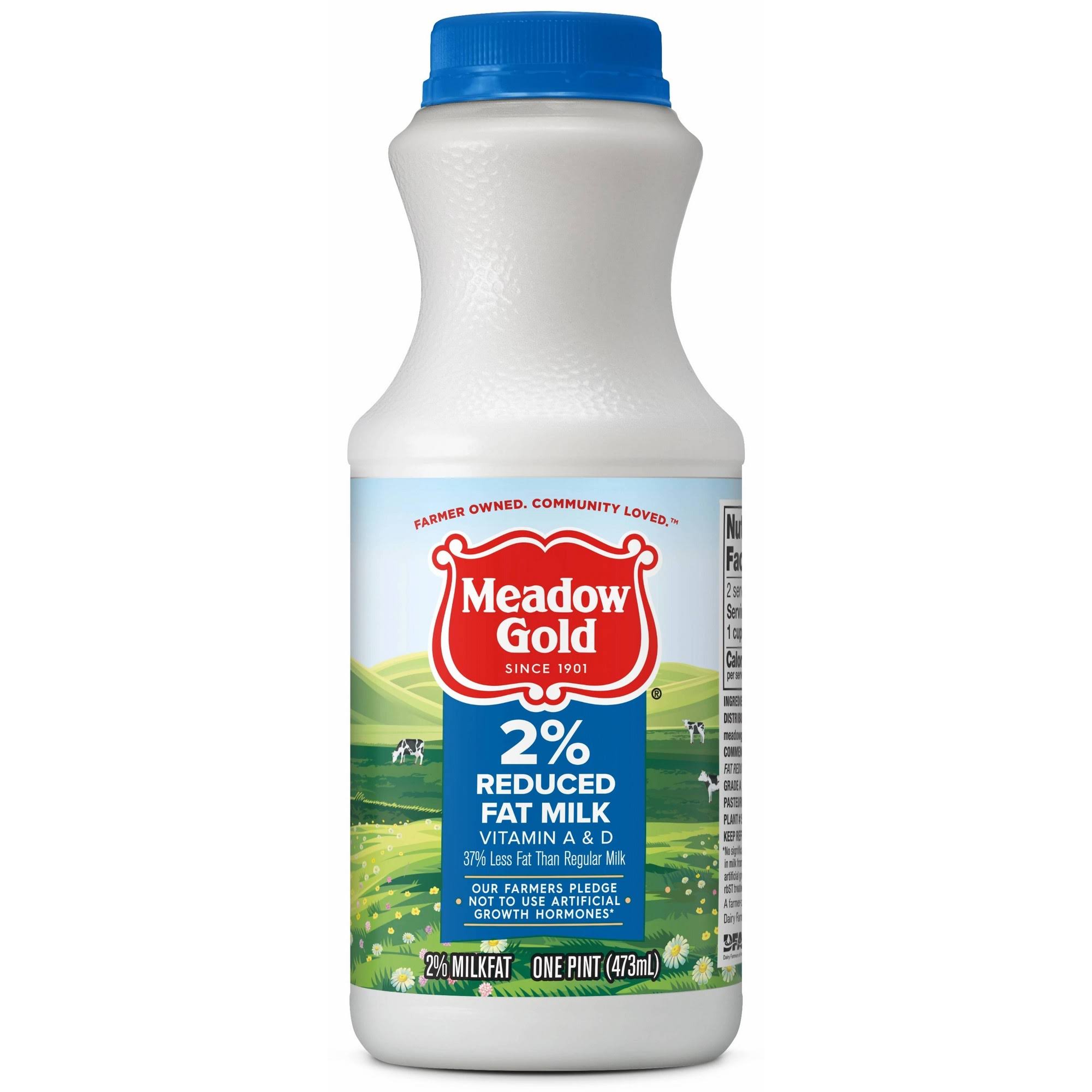 Meadow Gold 2% Reduced Fat Milk - 16 fl oz bottle