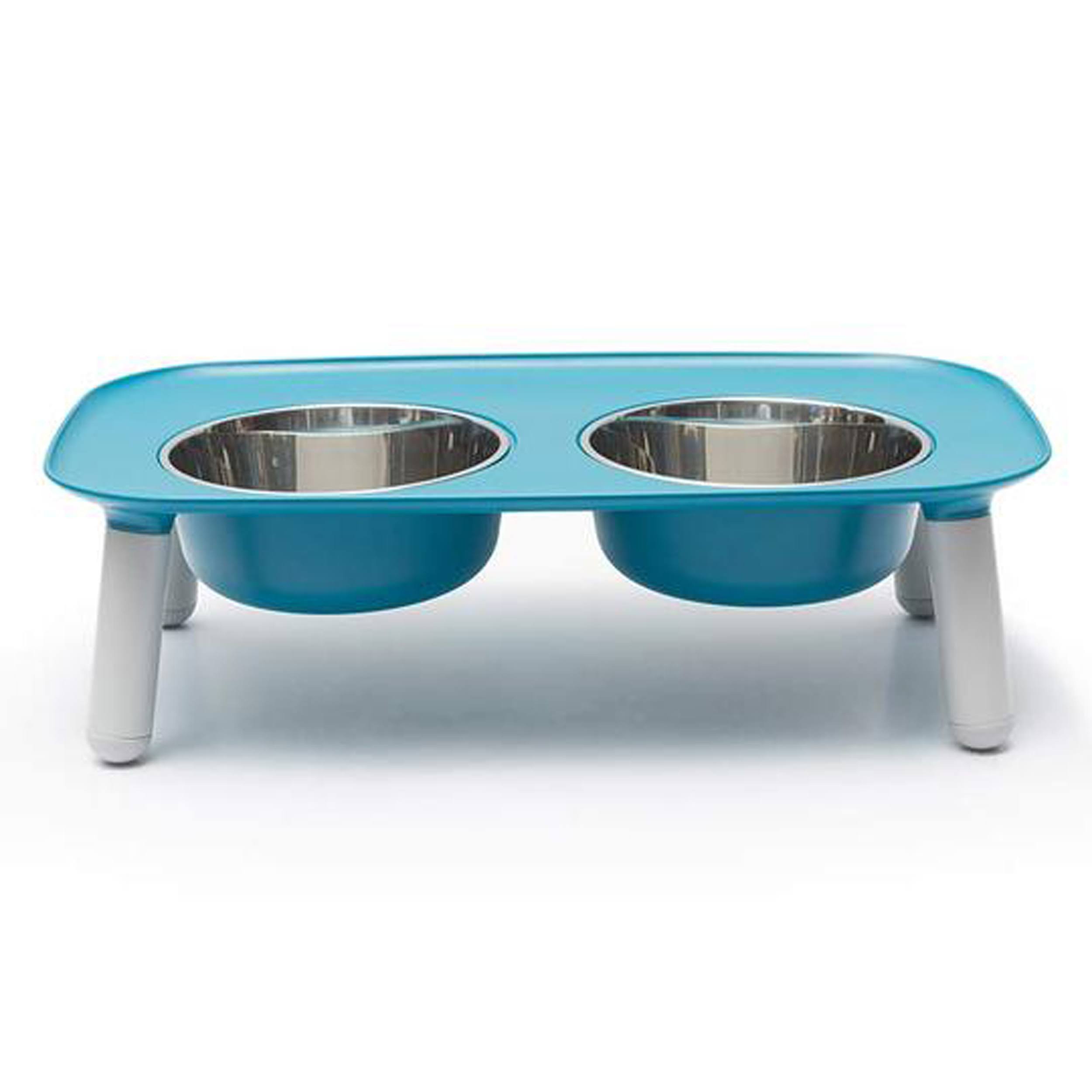 Messy Mutts Elevated Double Dog Feeder - with Removable Stainless