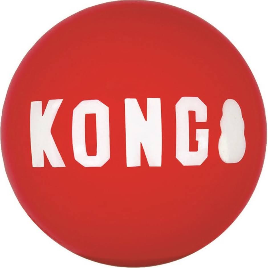 Kong Signature Dog Toy, Squeaks, Medium - 2 dog toys