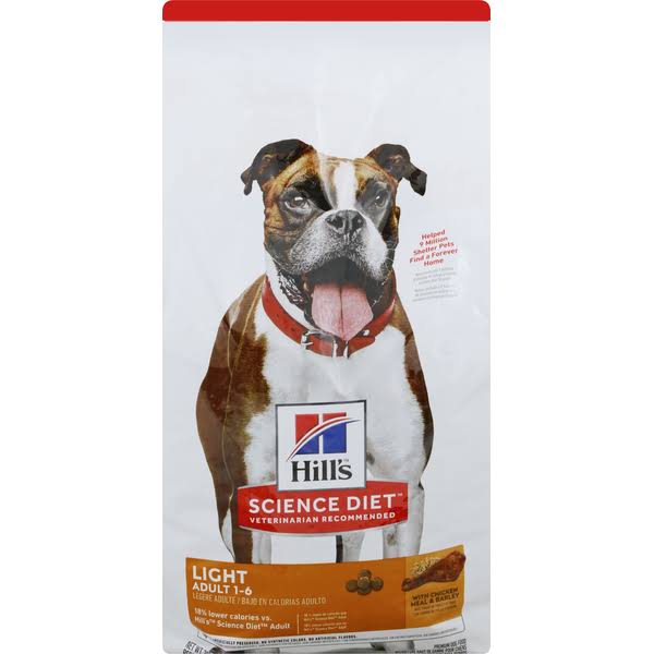 Hill's Science Adult Light Dry Dog Food - Chicken Meal and Barley, 30lbs