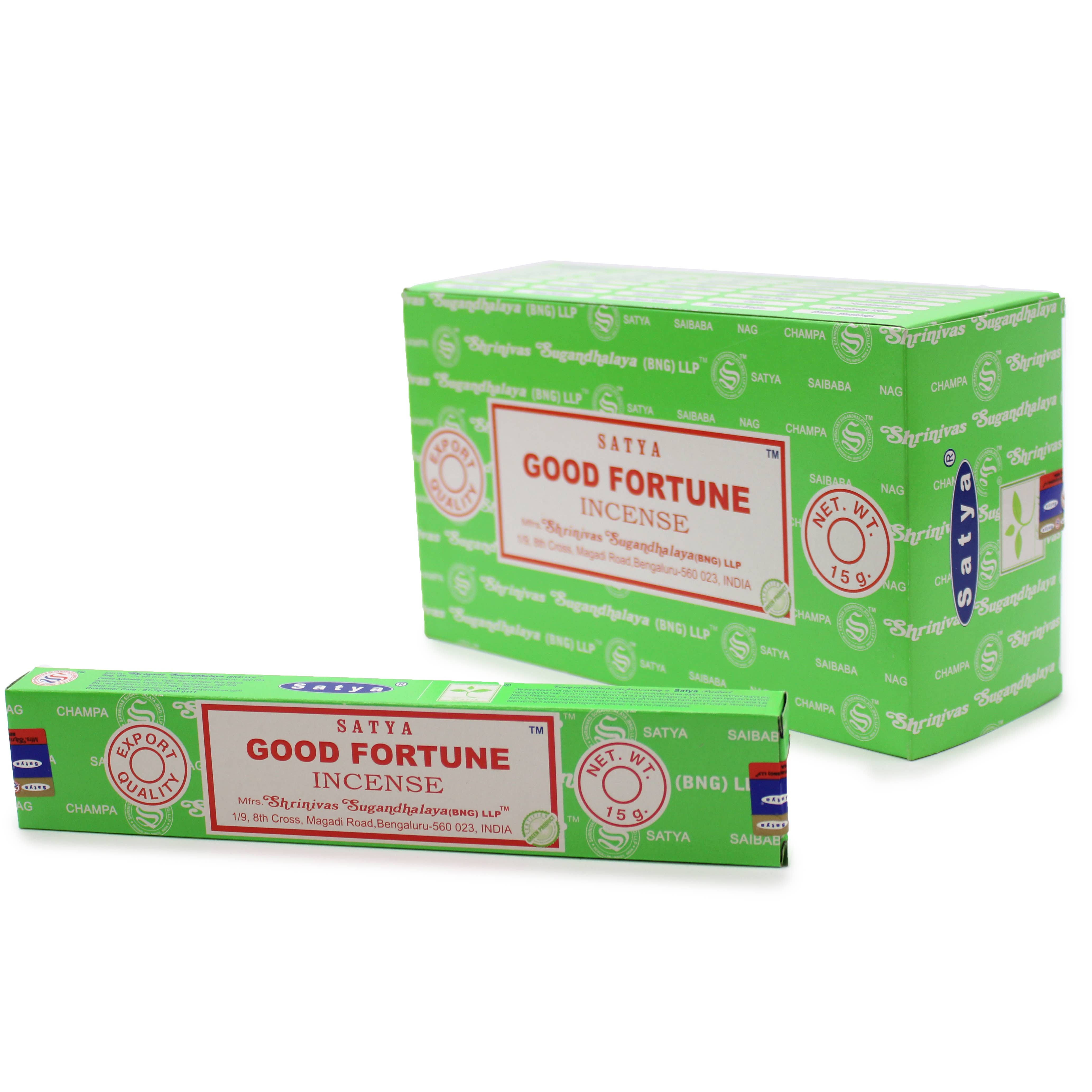 Satya Good Fortune Incense Sticks 15 Gram Packet