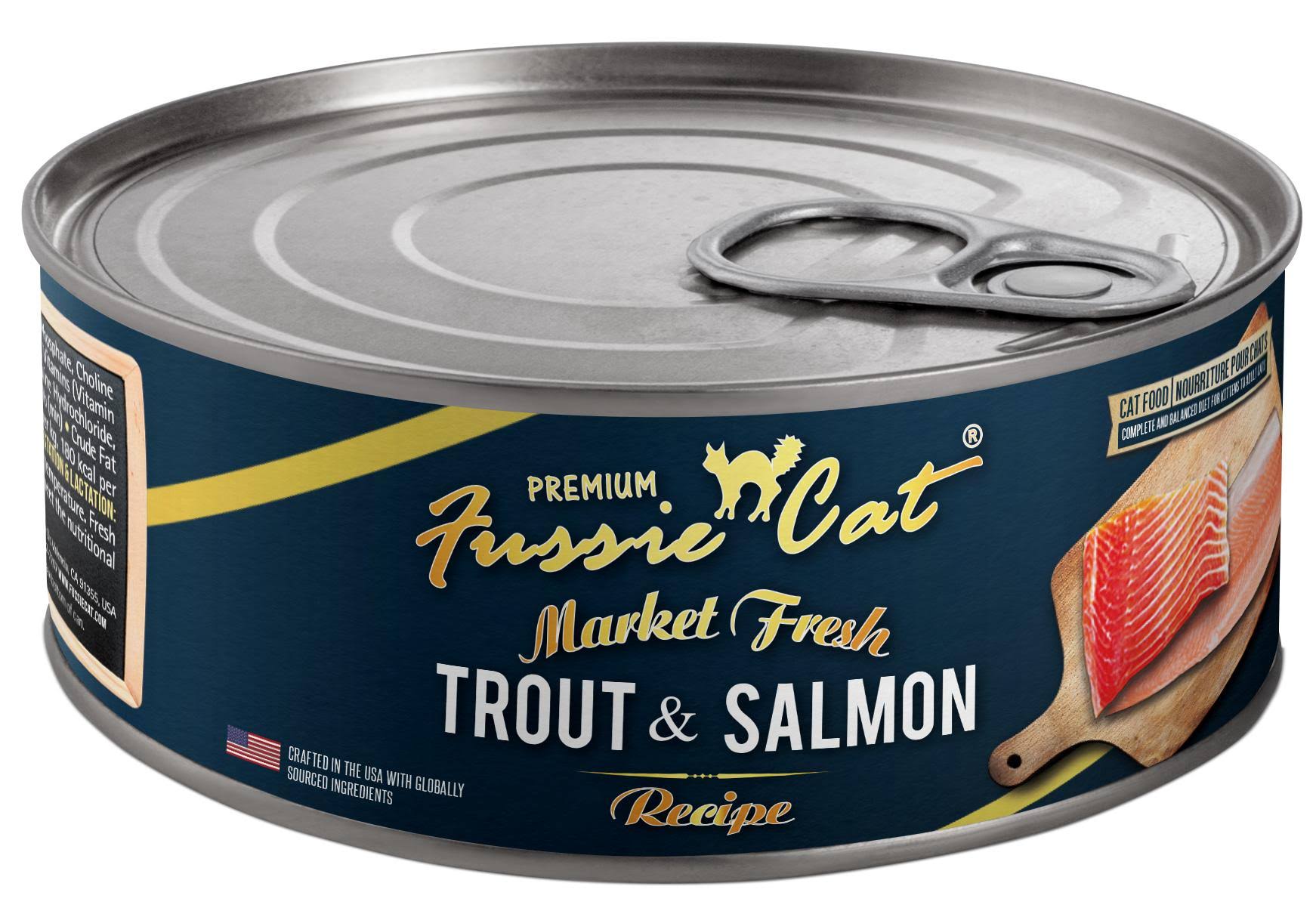 Fussie Cat Premium Market Fresh Trout & Salmon Patè Grain-Free Canned Cat Food