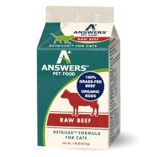 Answers Frozen Raw Detailed Beef Cat Food - 16 oz.