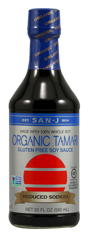 San-J, Organic Reduced Sodium Gluten Free Tamari Soy Sauce - 20 FL oz