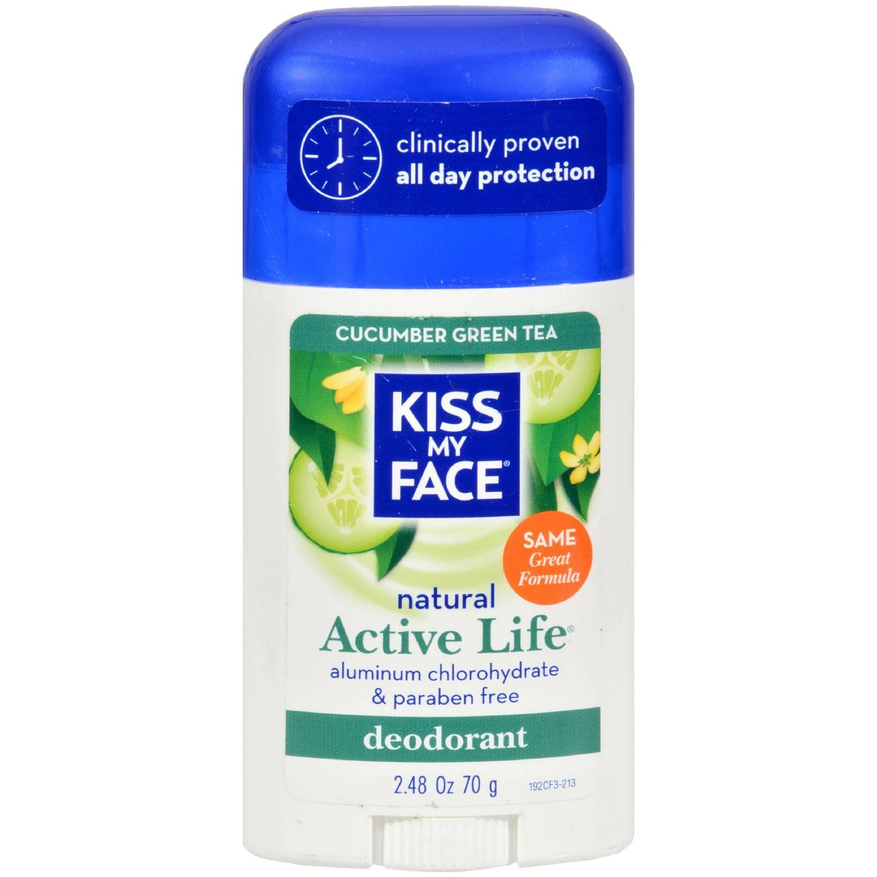 Kiss My Face Deodorant Active Life - Cucumber Green Tea