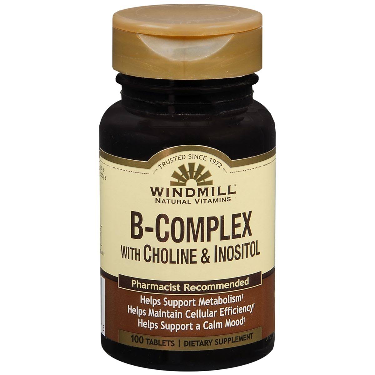 Windmill B-Complex with Choline and Inositol Tabs 100's Windmill