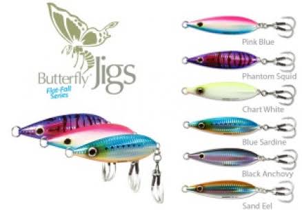 Shimano Butterfly Flat Fall Jig - Pink Blue, 200g