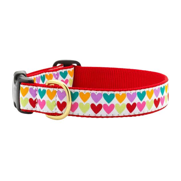 Up Country Pop Hearts Dog Collar - Medium Wide