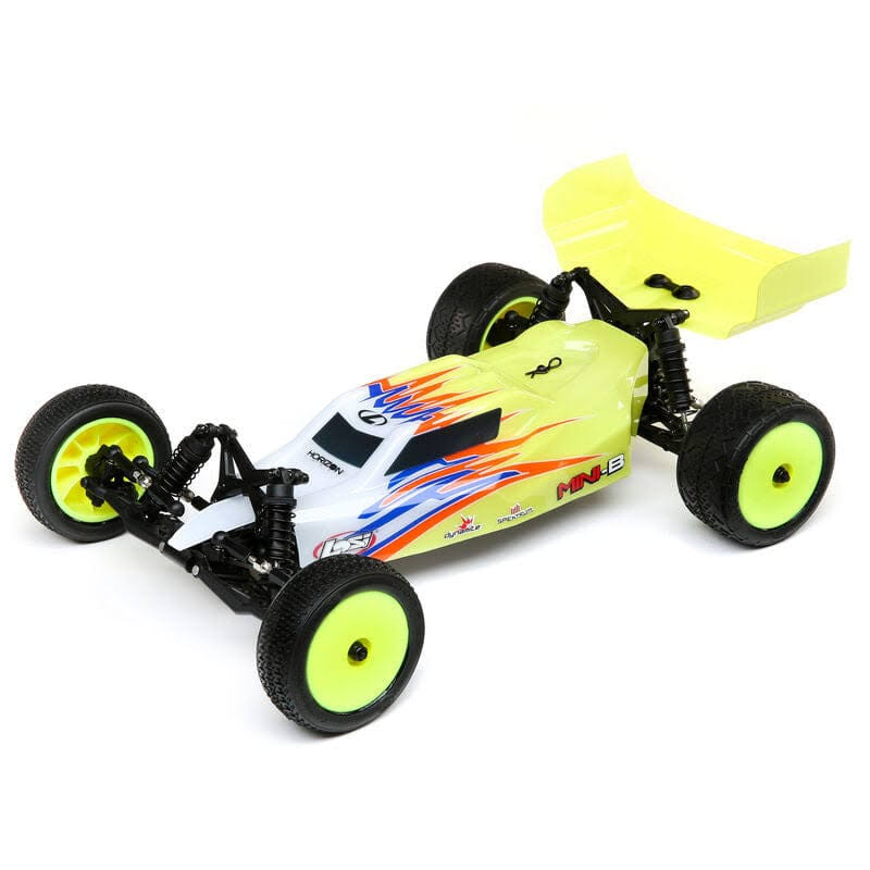 LOSI LOS01016T3 1/16 Mini-B 2WD Buggy Brushed RTR, Yellow/White