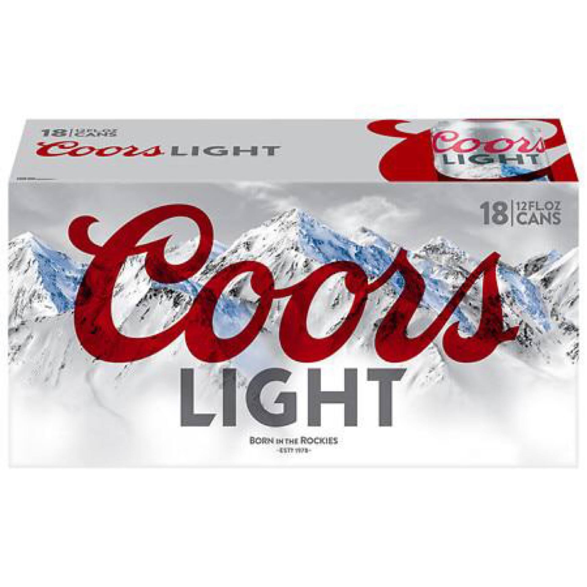 Coors Light Beer - 18 Cans