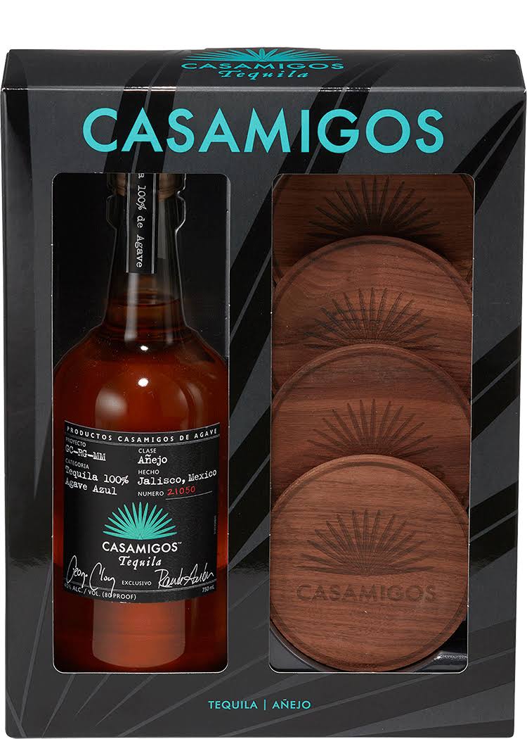 Casamigos Anejo Tequila with Coasters Gift - 750 ml