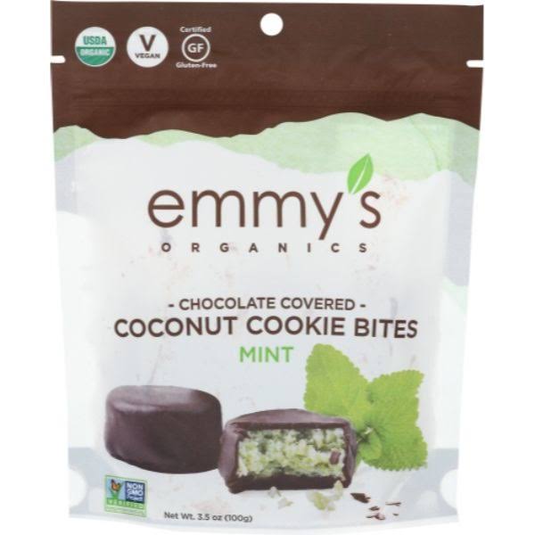 Emmy's, Cookie Bite Coconut Chocolate Covered Mint Organic, 3.5 Ounce