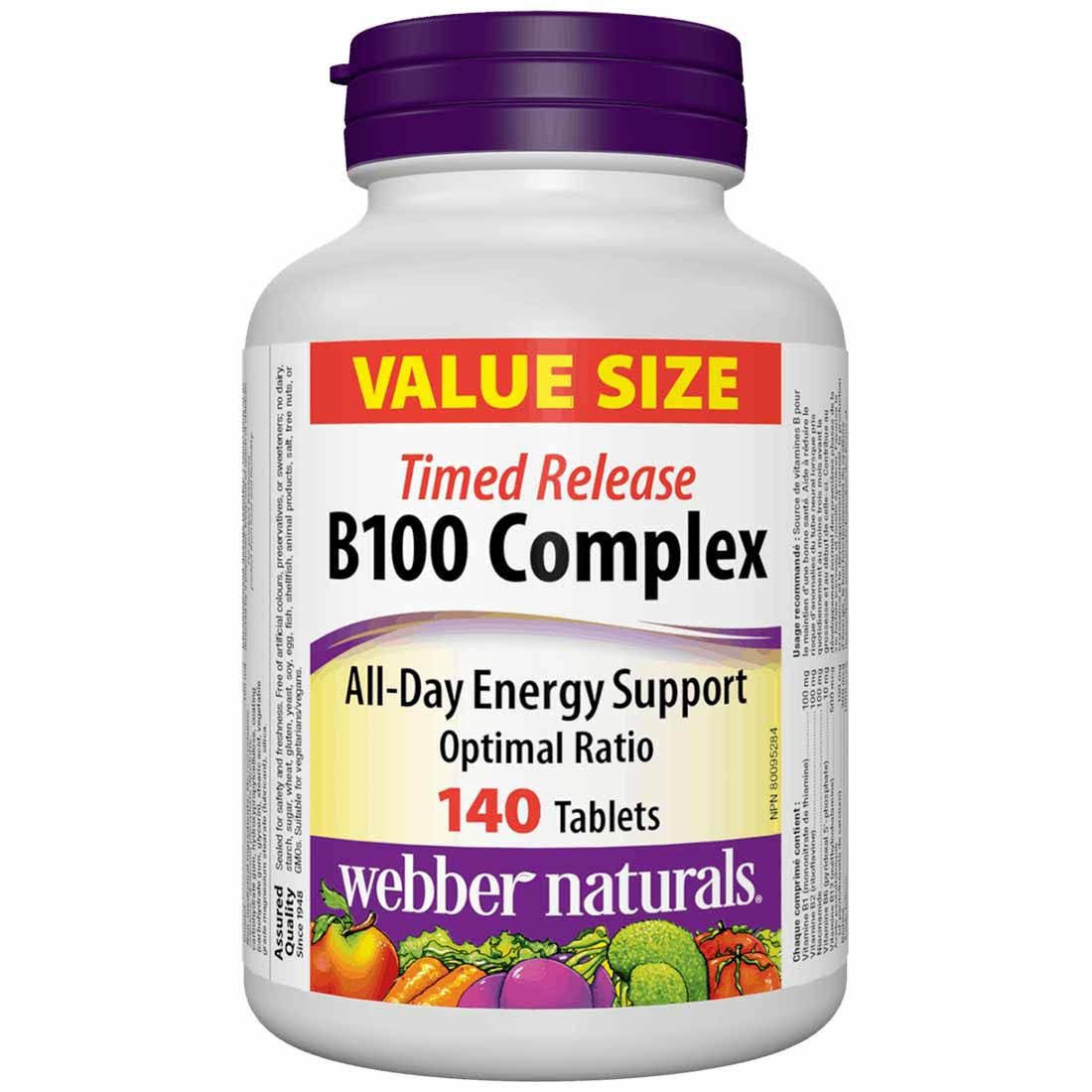 Webber Naturals B100 Complex Timed Release - 140 Tablets