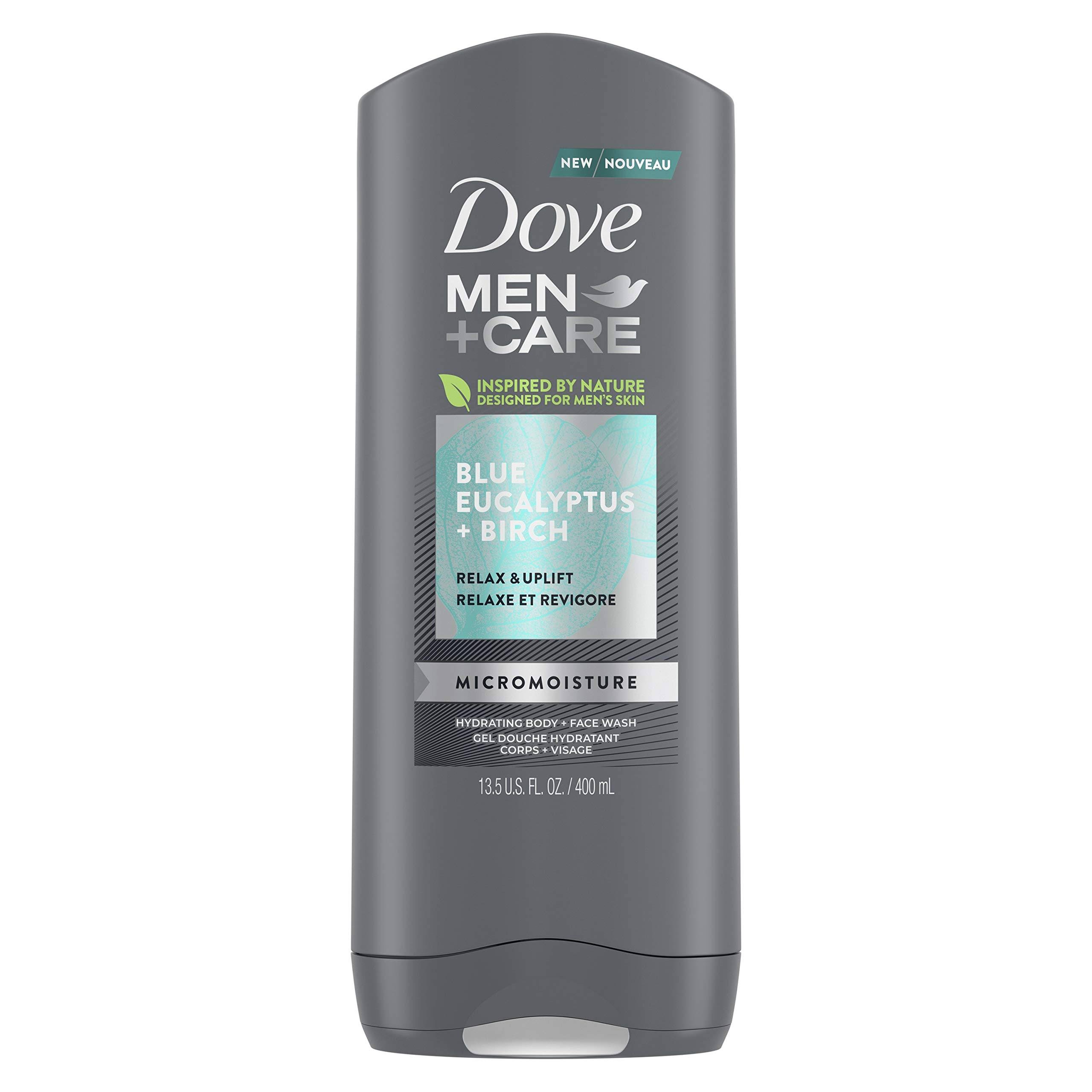Dove Men+Care Body Wash And Face Wash Blue Eucalyptus + Birch
