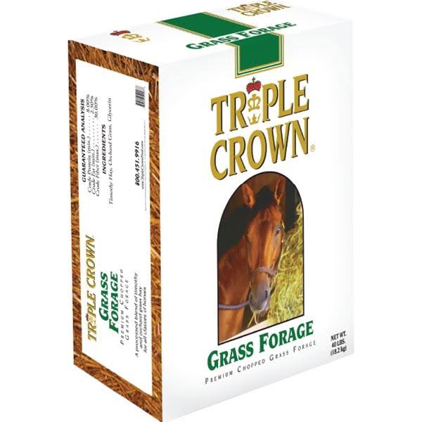 Triple Crown Premium Chopped Grass Forage Horse Feed 40lb