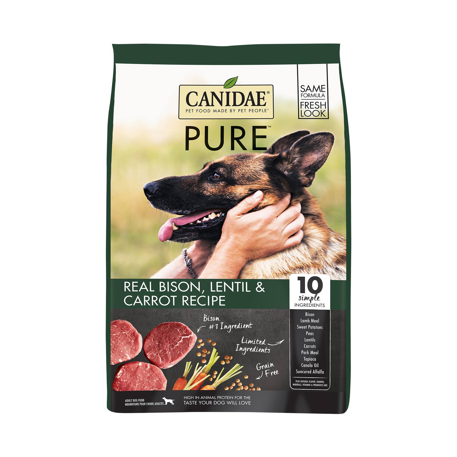 Canidae Adult Grain Free Pure Land Dry Dog Food Fresh Bison 4.5kg