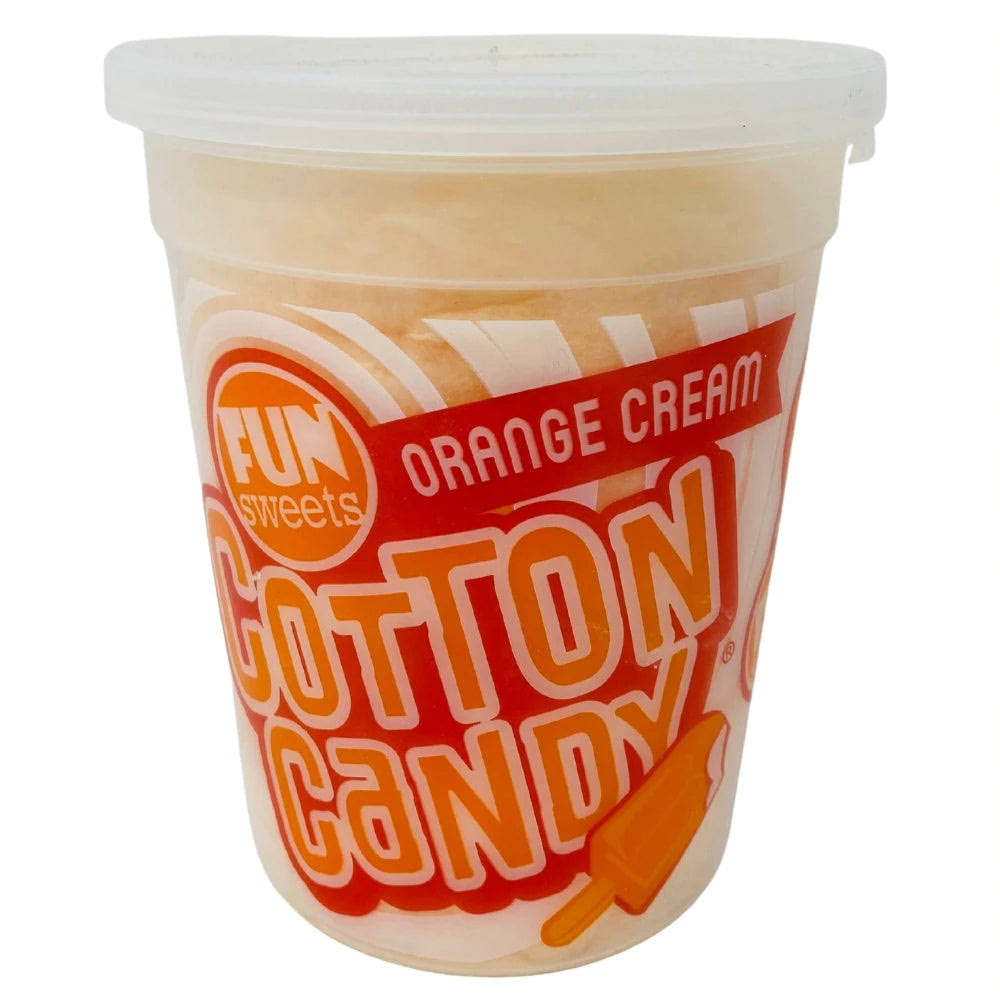 Fun Sweets Orange Cream Pop Cotton Candy - 2oz (56g)