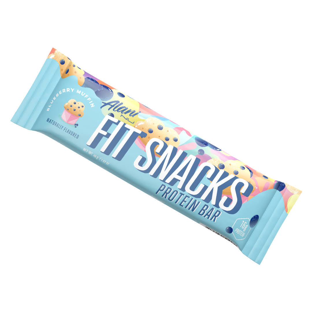 Alani Nu Fit Snacks Protein Bar, Blueberry Muffin - 46 g