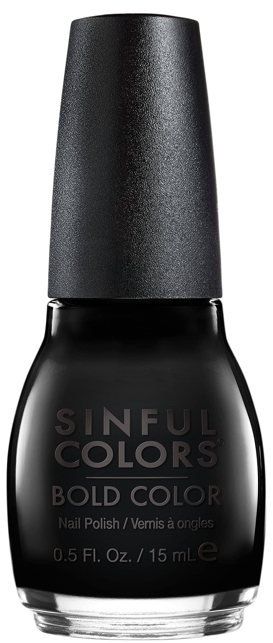 Sinful Colors Professional Nail Enamel - Black On Black 103, 0.5oz