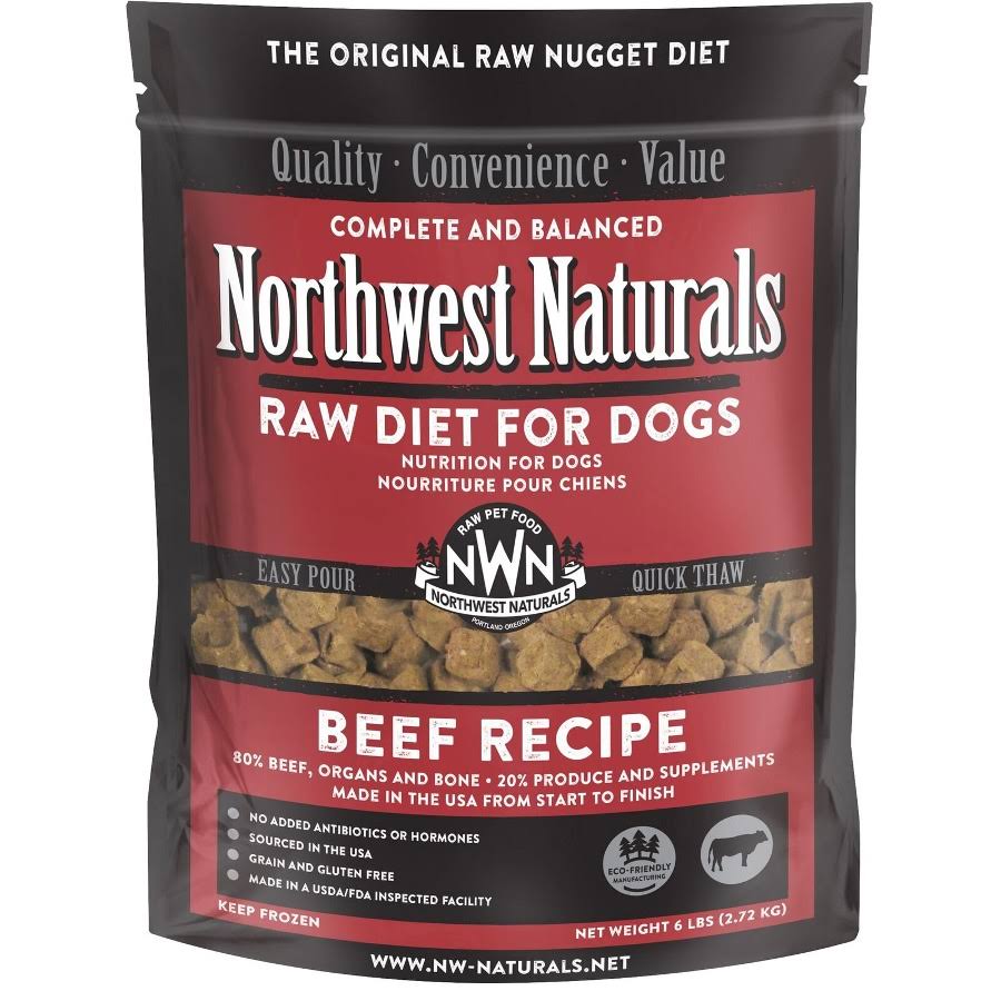 Northwest Naturals Raw Frozen Dog Food - Beef Nuggets