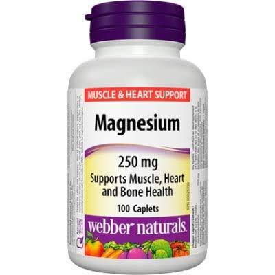 Webber Naturals Magnesium 250 mg Dietary Supplement - 100 Caplets