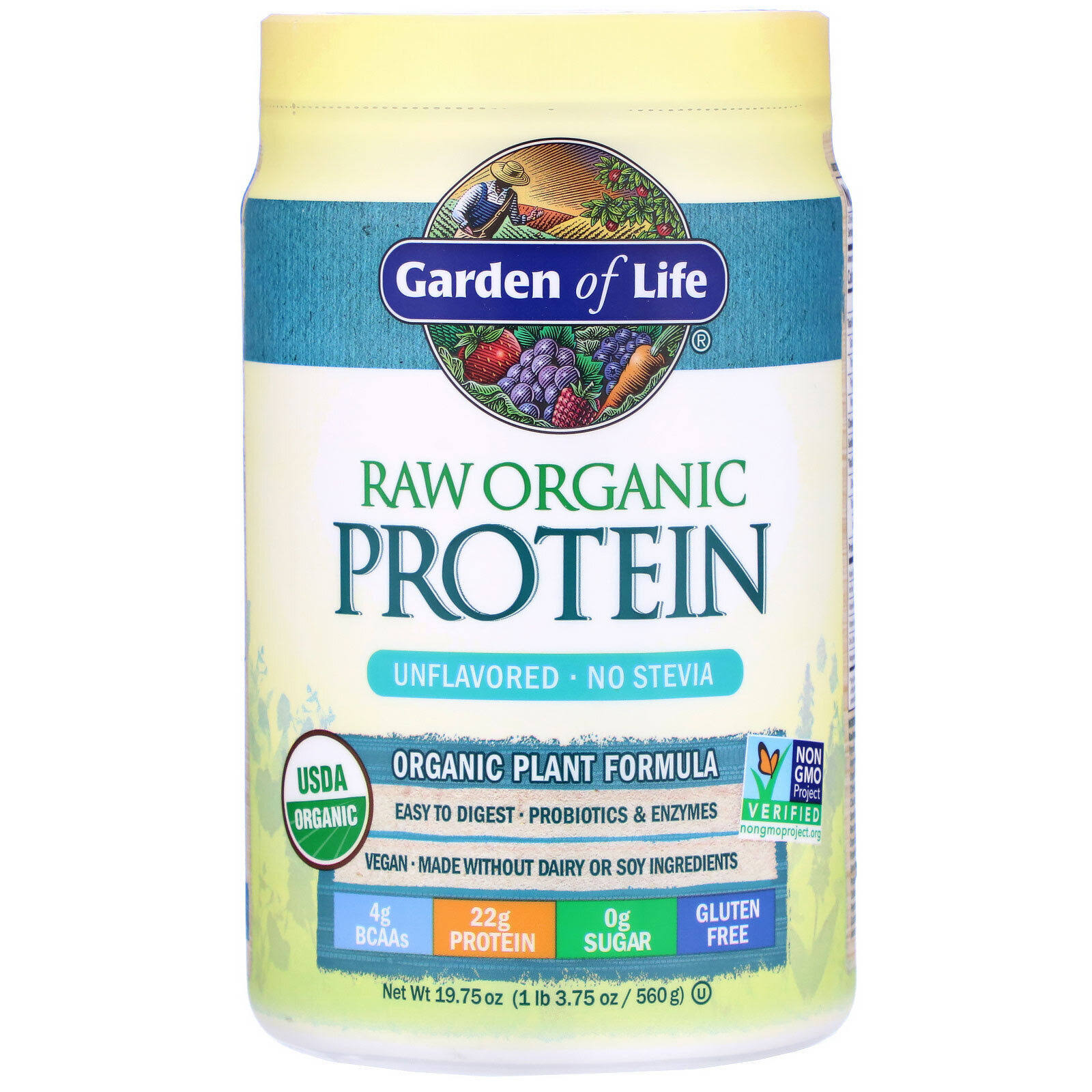 Garden of Life Raw Organic Protein Powder Supplement - 22oz