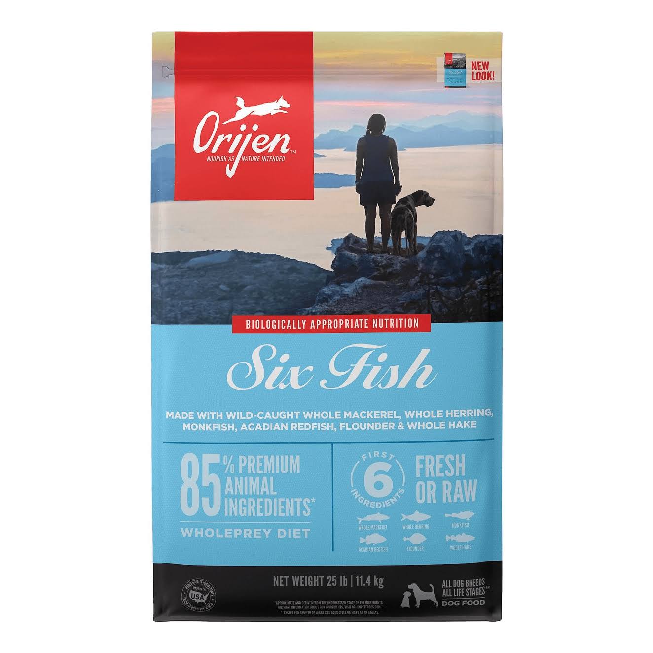 Orijen Six Fish Grain-Free Dry Dog Food - 13 lb. Bag