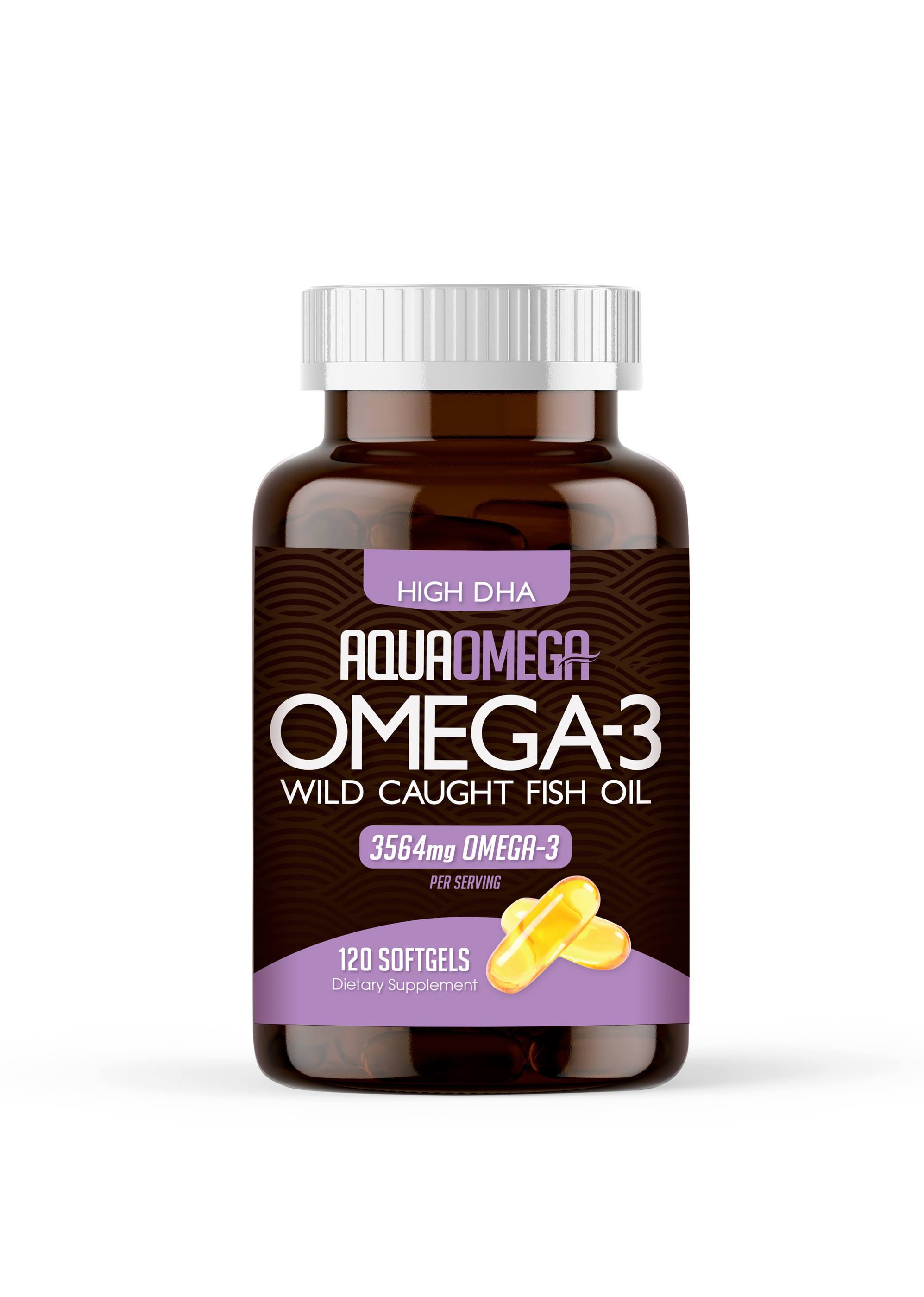 AquaOmega High DHA Omega-3 120 Softgels