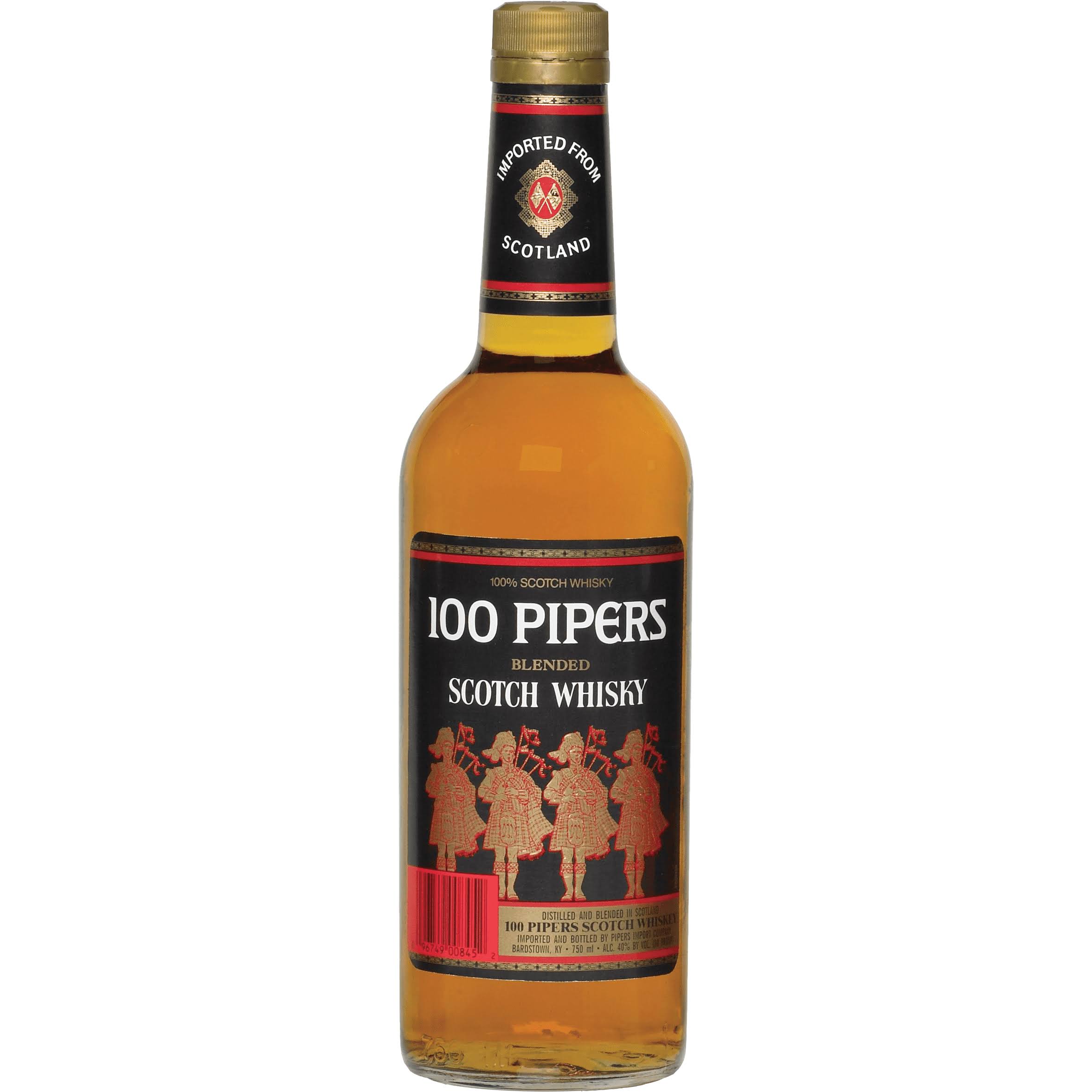 100 Pipers Blended Scotch Whisky 750ml