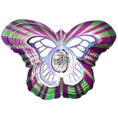 Butterfly Crystal Collection Large Wind Spinner 12"