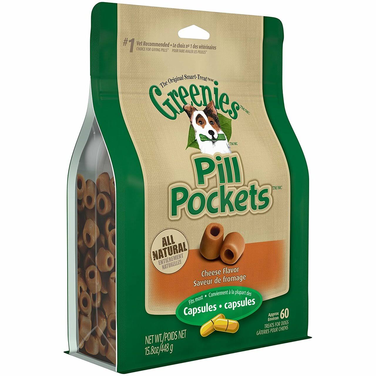 Greenies Pill Pockets For Capsules, Cheese Flavor For Dogs