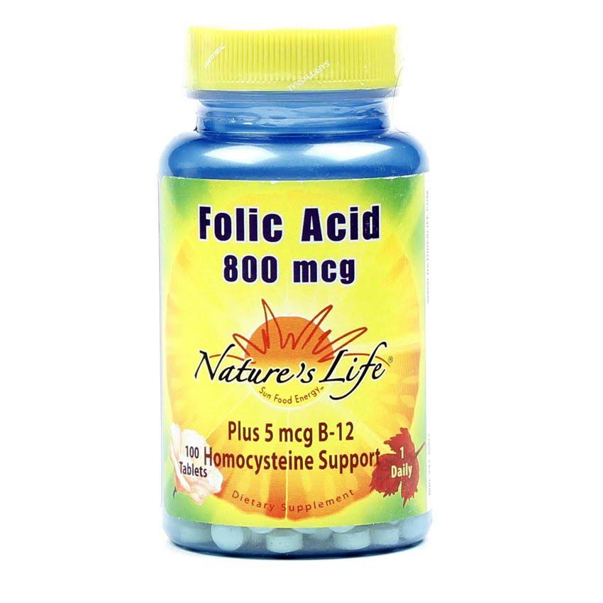 Nature's Life Folic Acid Supplement - 100ct