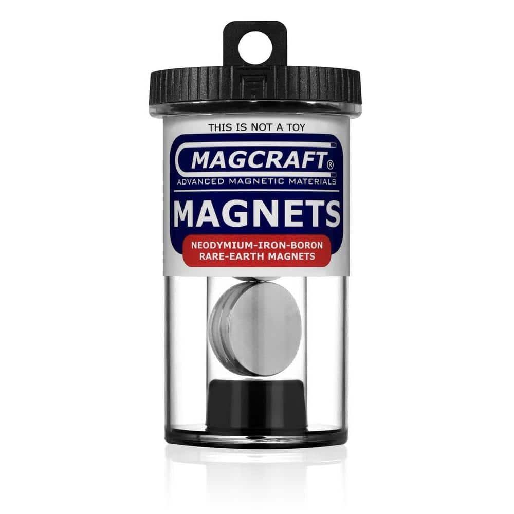 Magcraft NSN0749 Rare Earth Disc Magnet - 1" x 1/16", 6 Pack
