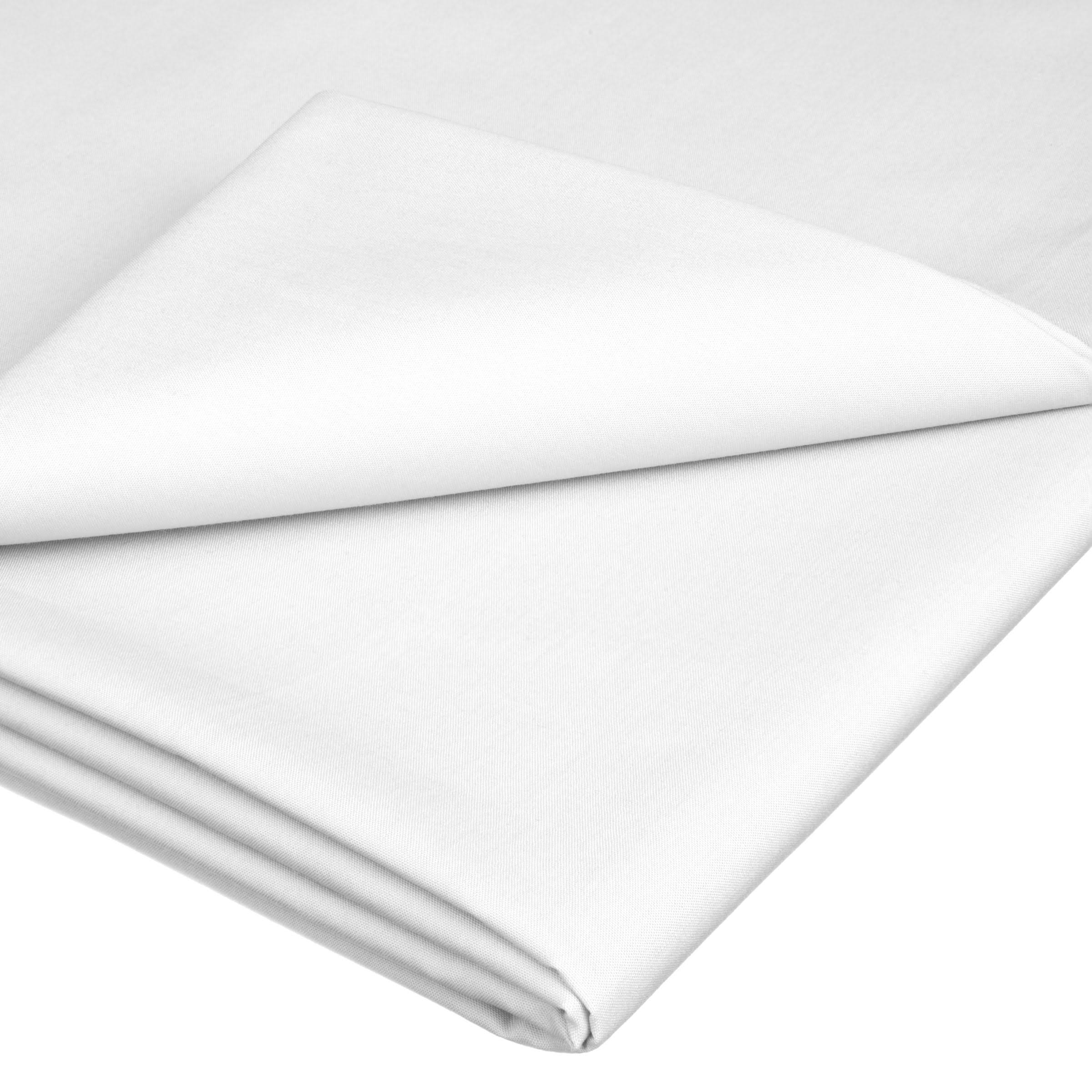 John Lewis & Partners The Ultimate Collection 1200 Thread Count Cotton Flat Sheet, White