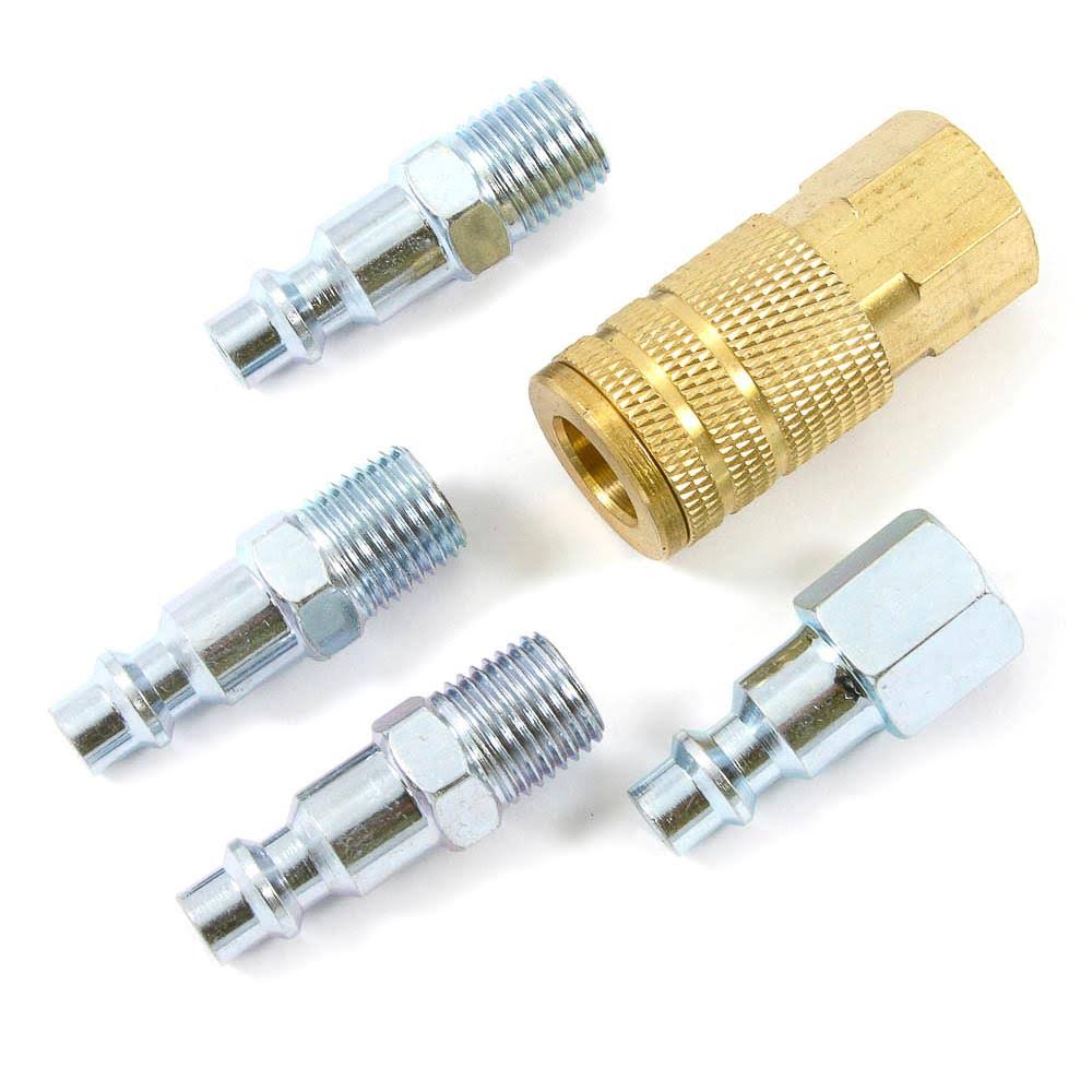 Forney 75325 Air Fitting Plugs and Coupler Value Pack - Industrial Milton Style