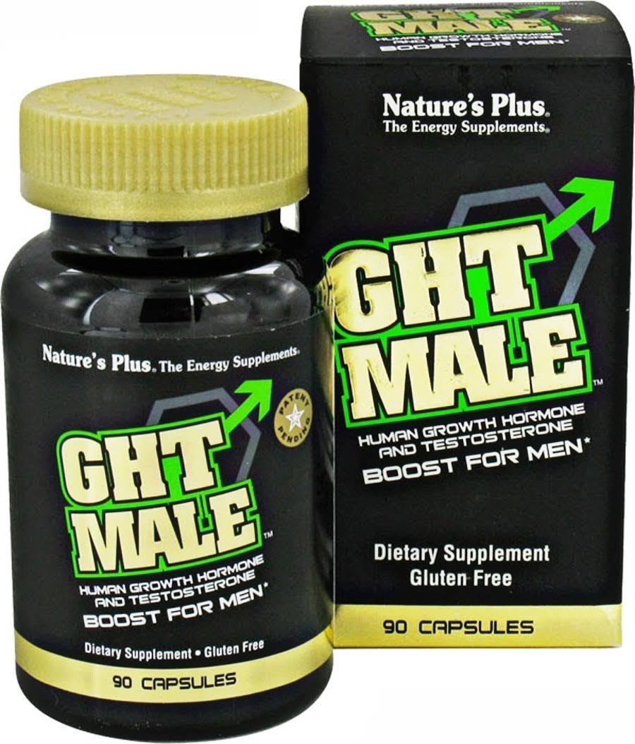 Nature's Plus GHT Male Human Growth Hormone & Testosterone Boost for Men - 90 Capsules