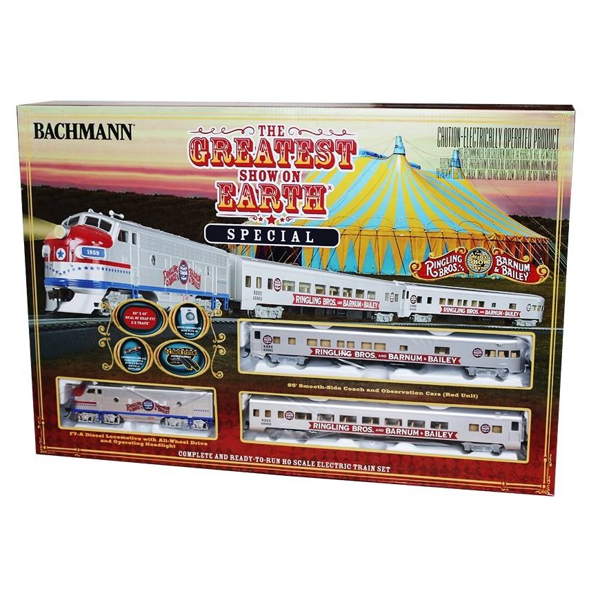 Bachmann Ringling Bros. and Barnum & Bailey Greatest Show on Earth Special Train Set, HO Scale
