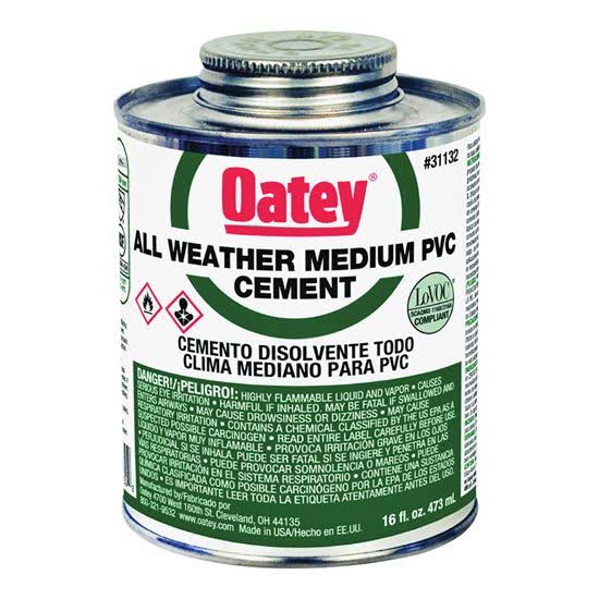 Oatey All Weather Clear Pvc Cement - 16oz