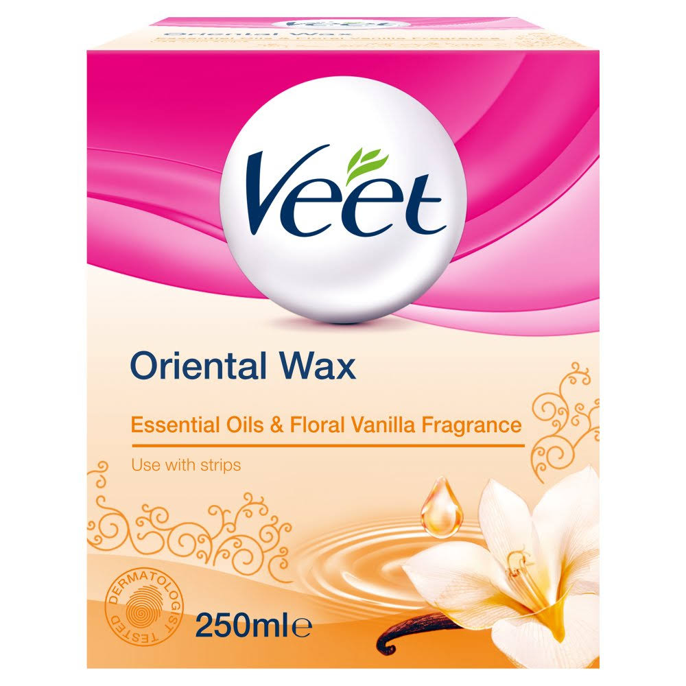 Veet Warm Wax Microwavable Jar - Essential Oils and Floral Vanilla, 250ml