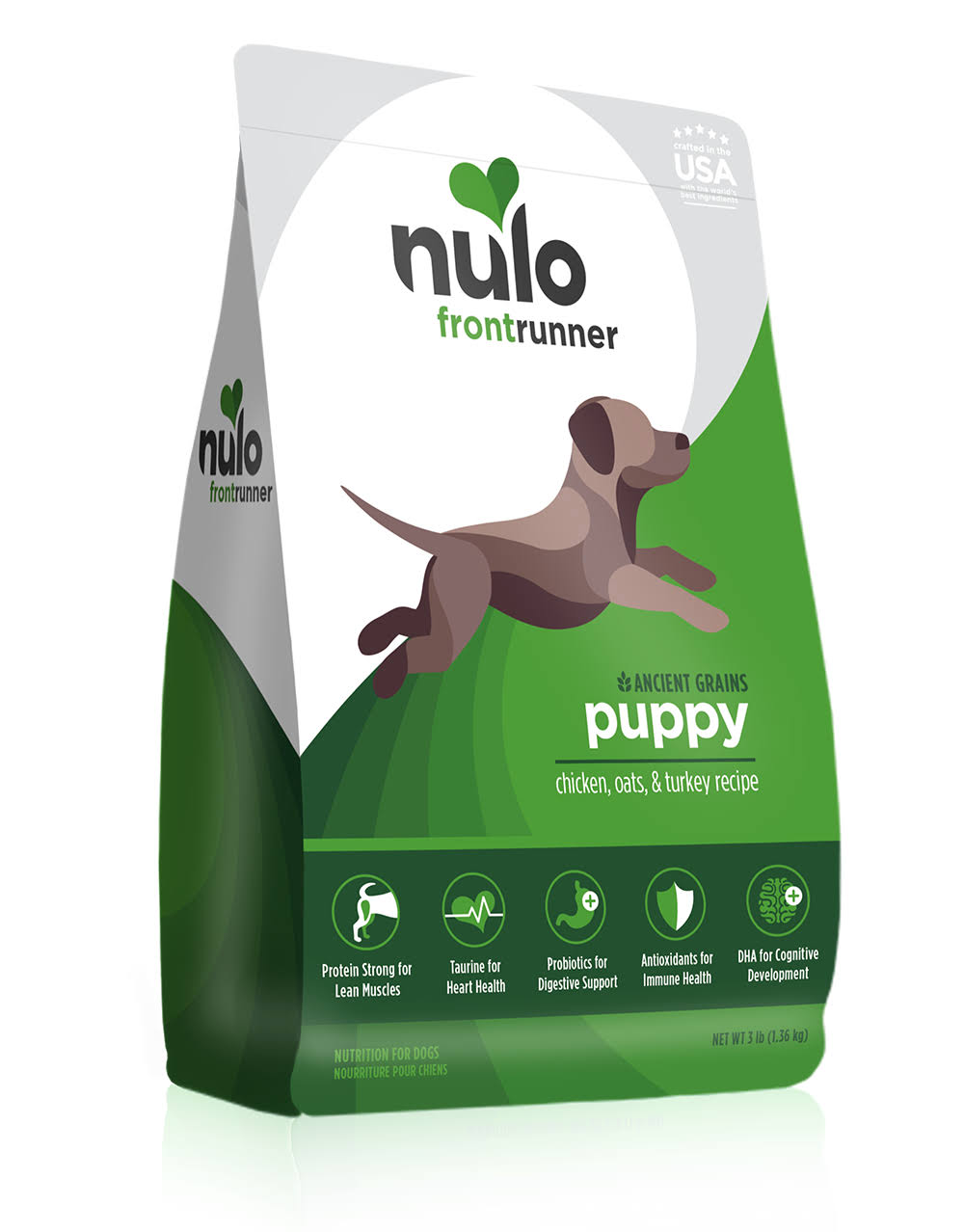 Nulo Frontrunner Chicken, Oats Turkey Puppy Dry Dog Food - 3 lb Bag