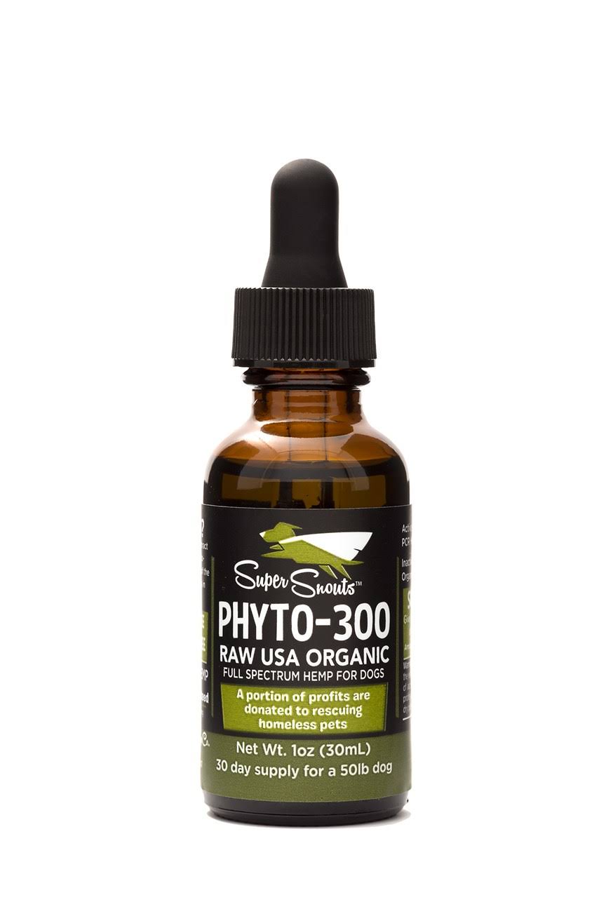 Super Snouts Phyto 300-mg Raw USA Organic FS Oil Tincture for Dogs, 1-oz