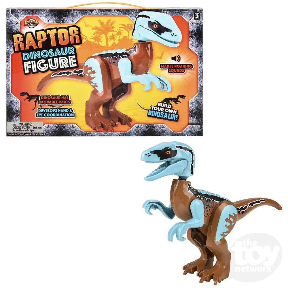 Velociraptor Roaring Dinosaur Building Block Figure with Sound