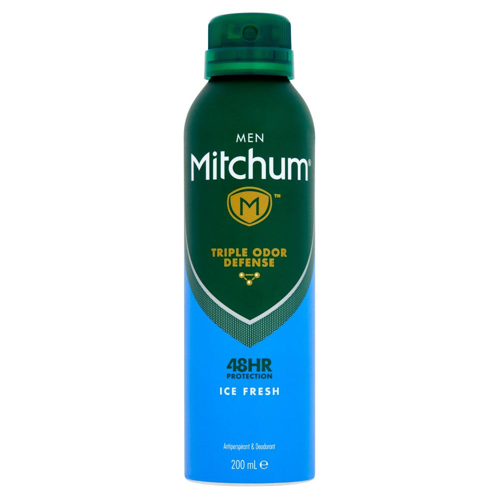 Mitchum Men Triple Odor Defense 48hr Protection Antiperspirant and Deodorant - Ice Fresh, 200ml